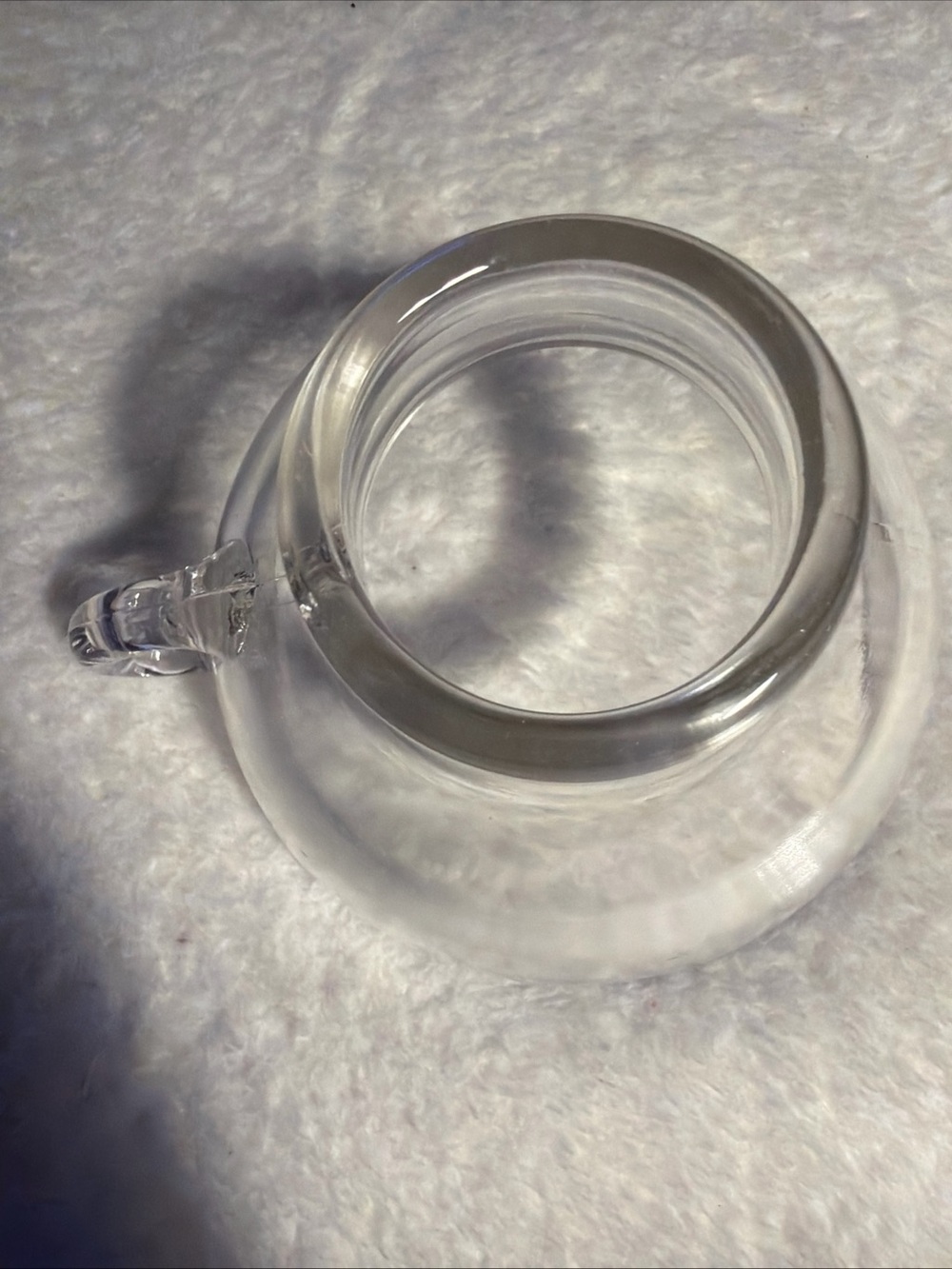 Vintage Clear Glass Funnel Shaped  with Handle